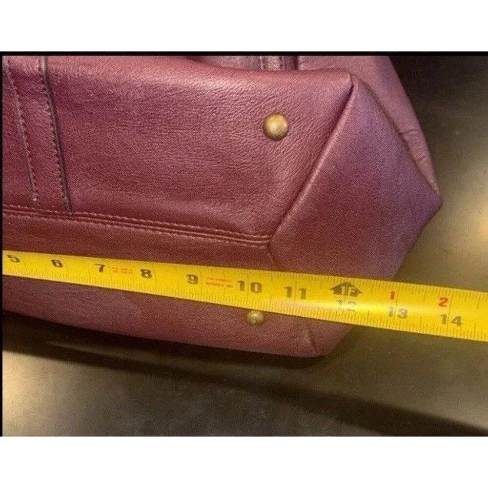 Ampere Large Oxblood Vegan Leather Shoppers Tote Shoulder Bag No Crossbody Strap